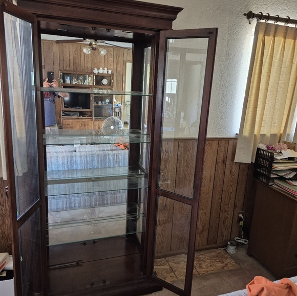 Elegant Glass Display Cabinet - Local Pick Up Only. No Shipping.